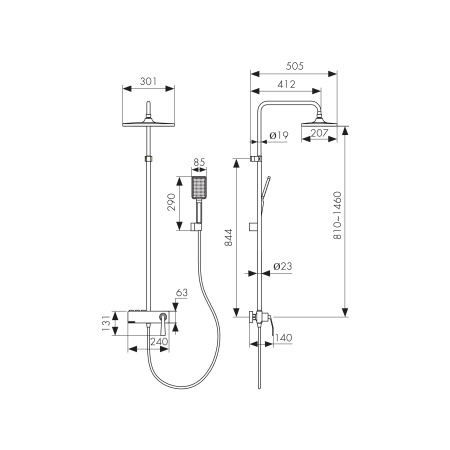 Душевая система KAISER Strike (09182-2)